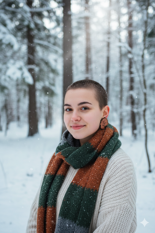 Orecchino Acero riccio