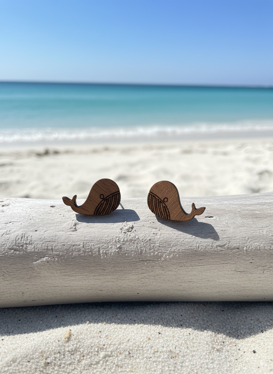 Orecchino Little Wooden Whale