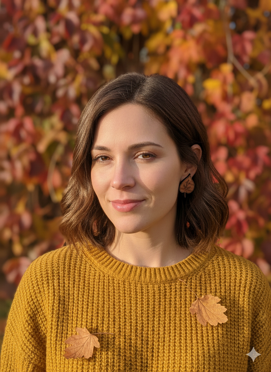 Orecchino Il cuore dell'autunno