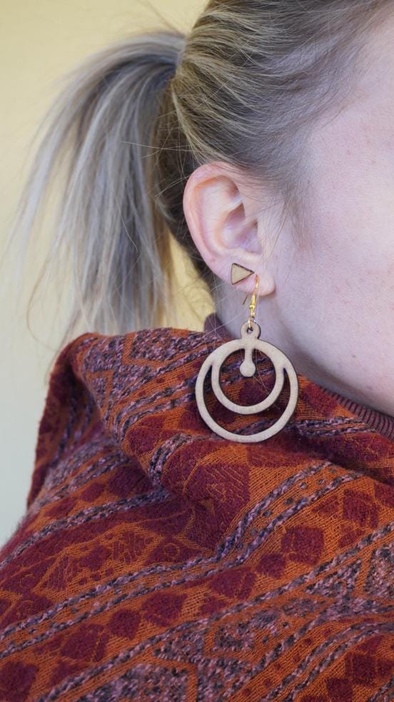 Orecchino pendente Moones - Collezione Zero