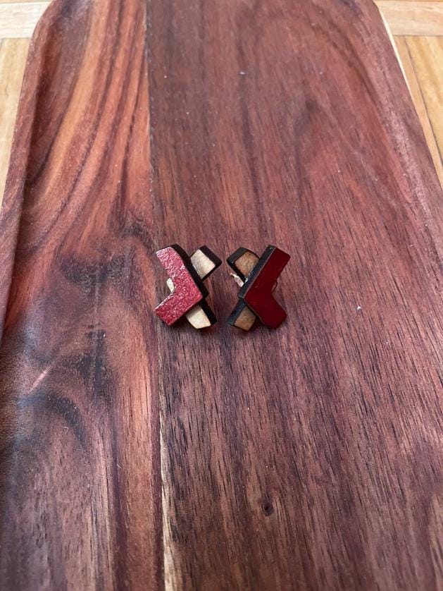 Orecchino a bottone Node - Collezione Phoenix